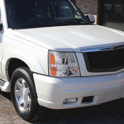 2002-2006 Cadillac Escalade Dual Halo Projector Headlights LED Light Chrome