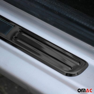 BMW Door Sill Scuff Plate Illuminated Exclusive Stainless Steel Dark 4 Pcs
