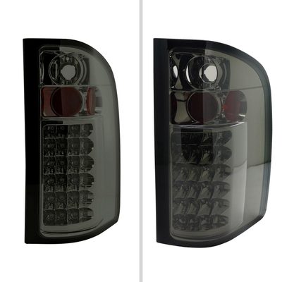 2007-2014 Chevrolet Silverado LED Tail Lights Chrome Housing/Smoke Lens