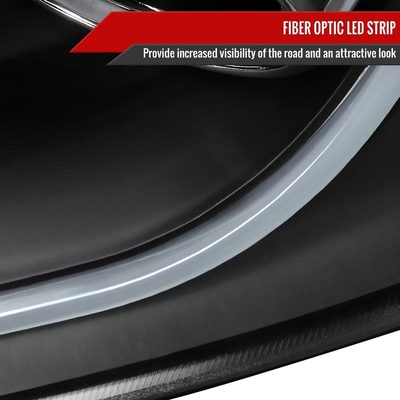 2008-2009 Pontiac G8 LED Bar Projector Headlights Matte Black/Clear Lens