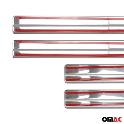 2012-2018 Ford Focus Door Sill Scuff Plate Scratch Protector Stainless Steel Silver