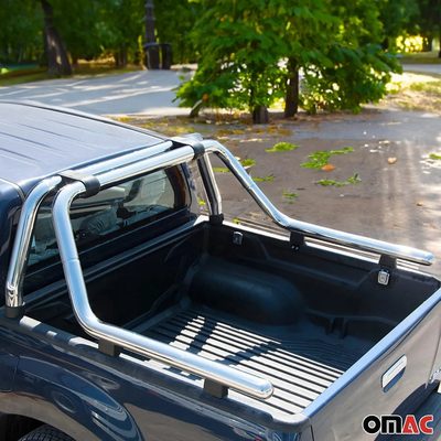 2005-2021 Nissan Frontier Sport Bar Truck Bed Chase Roll Bar Stainless Steel Silver