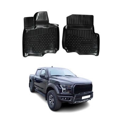 2015-2020 Ford F-150 SuperCrew Super Cab Floor Mats Liners Front All Weather