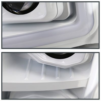 2011-2016 Ford F-250/350/450/550 LED CBar Projector Headlights White Housing
