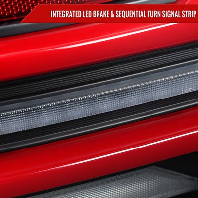 For Subaru WRX STi 015-2021 LED Tail Light Sequential Red Signal Matte Black Clear Brake Reverse Strip