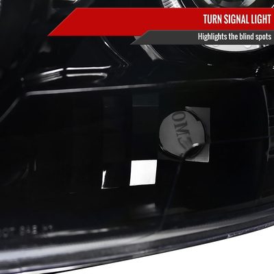 2006-2008 Dodge RAM 1500/ 06-2009 RAM 2500 3500 Dual Halo Headlights Jet Black