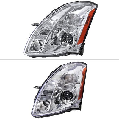 2004-2006 Nissan Maxima Projector Headlights w/ Amber Reflectors Chrome/Clear