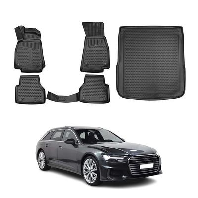 2020-2024 Audi A6 Avant Floor Mats & Cargo Liner Full Set All Weather Black
