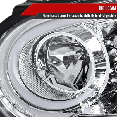 2004-2005 Subaru Impreza WRX/STI Outback Headlights LED Light Bar Chrome