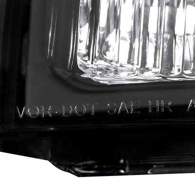 2009-2014 Ford F-150 Factory Crystal Headlights Amber Reflector Matt Black