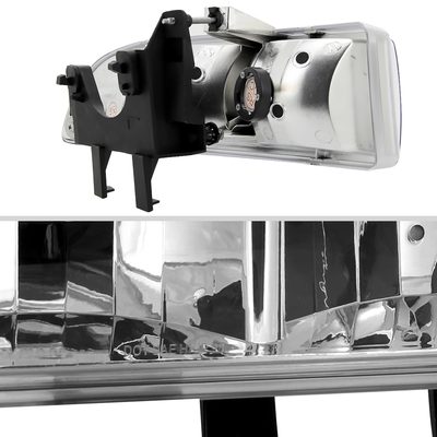 1998-2004 Chevy S10/Blazer Factory Style Headlights Chrome/Clear Lens