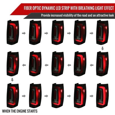 2007-2014 Chevy Tahoe/Suburban/Yukon/Denali LED Signal Tail Lights Black