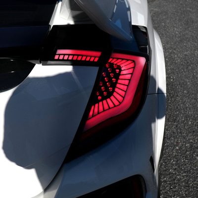 2017-2021 Honda Civic Hatchback LED Signal Tail Lights Jet Black/Clear