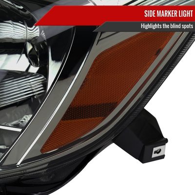 2004-2005 Toyota Sienna Factory Headlights w/Amber Reflector Chrome/Smoke