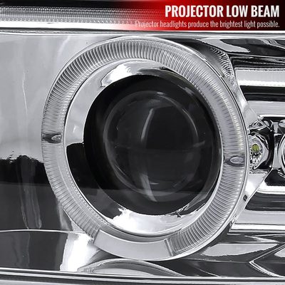 1999-2002 Chevy Silverado/ Tahoe/Suburban Dual Halo Headlights LED Chrome