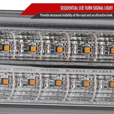 1999-2006 GMC Sierra/ Yukon/Yukon XL Dual Halo Headlights LED Chrome