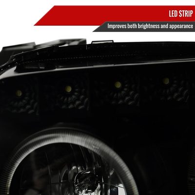 2005-2007 Ford Escape Dual Halo Projector Headlights SMD LED Light Black/Smoke