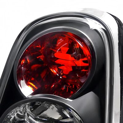 2002-2004 Mini Cooper Tail Lights Matte Black Housing/Clear Lens