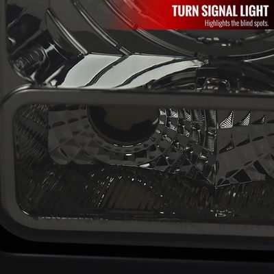 1997-2001 Jeep Cherokee Halo Projector Headlights SMD LED Light Chrome/Smoke