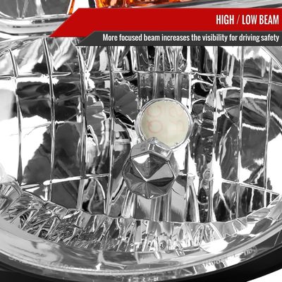 2002-2003 Subaru Impreza OEM Replacement Headlights Chrome/Clear Lens