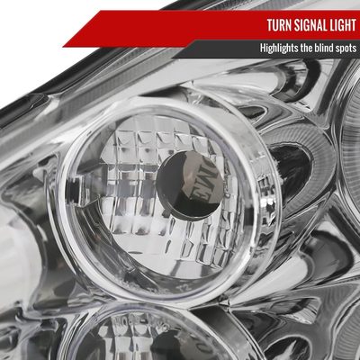 2002-2004 Acura RSX Dual Halo Projector Headlights Chrome Housing/Clear Lens