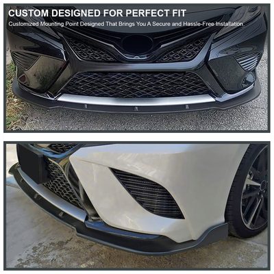 2018-2020 Toyota Camry SE/XSE/LE/XLE Matte Black ABS 3Pcs Bumper Lip