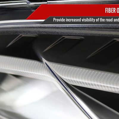 2007-2011 Honda CRV LED Bar Projector Headlights Matte Black/Clear Lens