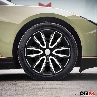 16" Wheel Covers Hubcaps for Subaru Impreza Black White Gloss