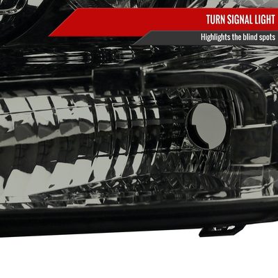 2007-2014 Chevy Avalanche/Tahoe/Suburban Factory Style Headlights Chrome/Smoke