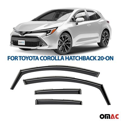 Clim Art Wind Deflectors for Toyota Corolla 2019-2025 Hatchback Shatterproof 4x