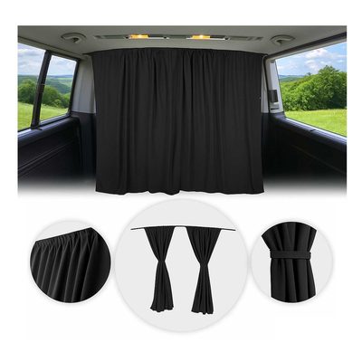2013-2021 Nissan NV200 Cabin Divider Curtains Privacy Curtains Black 2 Curtains