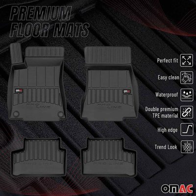 2020-2026 Mercedes CLA C118 Premium Floor Mats Liners Full Set All Weather Heavy Duty Black