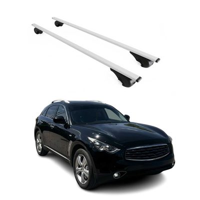 2003-2008 Infiniti FX35 Roof Rack Cross Bars Silver