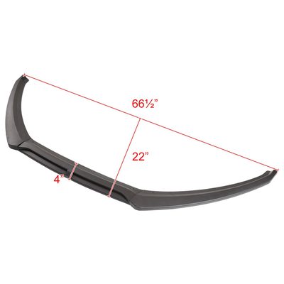 2015-2018 Ford Focus Matte Black Polypropylene 3Pcs Bumper Lip Spoiler