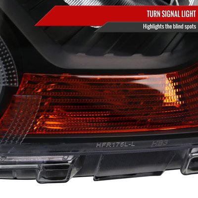 2019-2022 Ford Ranger XL XLT Factory Style Headlights Matte Black/Clear Lens