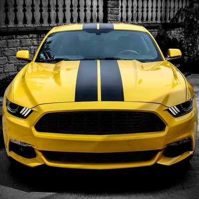 2015-2017 Ford Mustang Black ABS California Edition Upper & Lower Grille - 2PC
