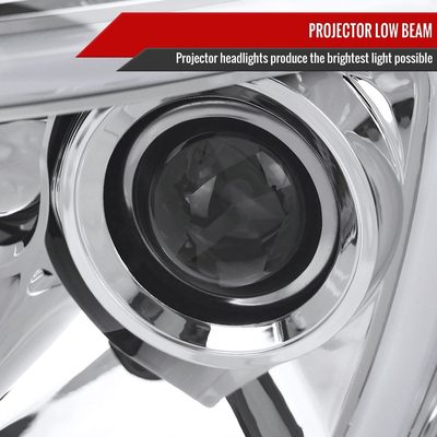 2006-2008 Dodge RAM 1500/ 06-2009 2500 3500 LED CBar Projector Headlights Chrome