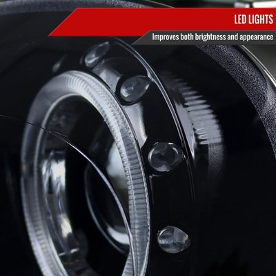 2007-2015 Mini Cooper R55 R56 R57 R58 R59 Halo Projector Headlights Black