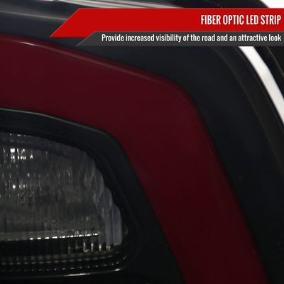 2009-2018 Dodge RAM 1500 2500 3500 Red LED Bar Tail Lights Matt Black/Smoke