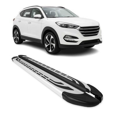 2016-2021 Hyundai Tucson Running Boards Side Steps Silver