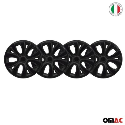 ColorFlex Hub Caps Wheel Cover 14" Black Matt & Black Full Set 4 pcs.