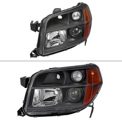 2006-2008 Honda Pilot Projector Style Headlights Matte Black/Clear Lens