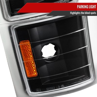 1994-1998 Chevy C/K Silverado/Tahoe Corner Lights Matte Black/Clear Lens