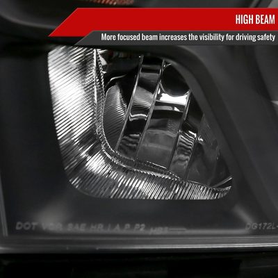 2019-2024 Dodge RAM 1500 Factory Headlights Amber Reflectors Matt Black