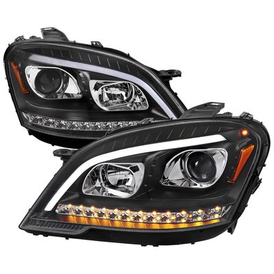 2009-2011 Mercedes W164 ML-Class LED Sequetial Signal Headlights Matte Black