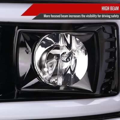 2008-2010 Ford F-250/350/450/550 LED Signal Bar Projector Headlights Jet Black