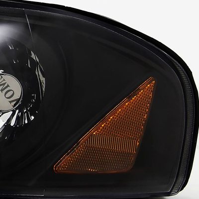 2004-2006 Nissan Sentra Dual Halo Projector Headlights Matte Black/Clear Lens