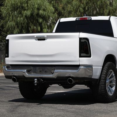 2019-2024 Dodge RAM 1500 White LED Bar Tail Lights Glossy Black/Smoke Lens