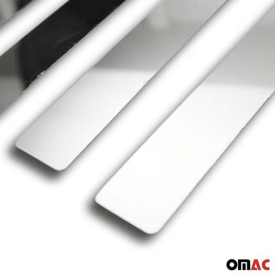 2014-2019 Chevrolet Silverado Crew Cab 1500/2500/3500 Crew Cab Side Door Molding Trim Stainless Steel Silver 4x