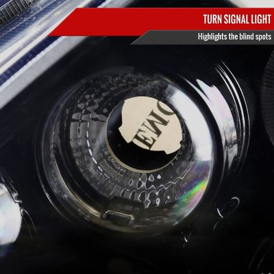 2003-2007 Honda Accord Dual Halo Projector Headlights Glossy Black/Smoke Lens